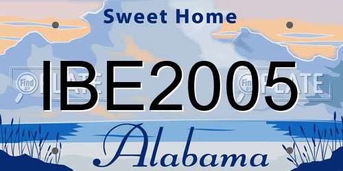 IBE2005 Alabama License Plate