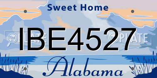 IBE4527 Alabama License Plate