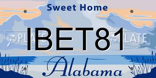 IBET81 Alabama License Plate