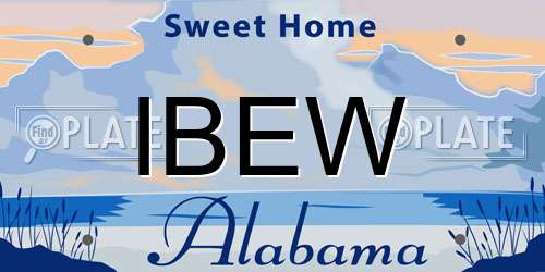 IBEW Alabama License Plate