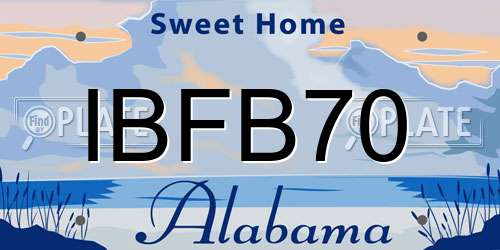 IBFB70 Alabama License Plate