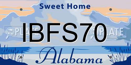 IBFS70 Alabama License Plate