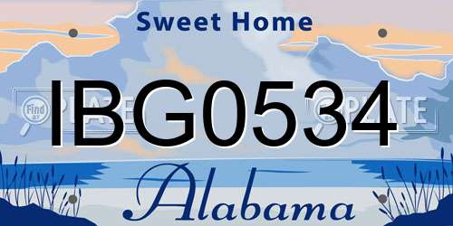IBG0534 Alabama License Plate
