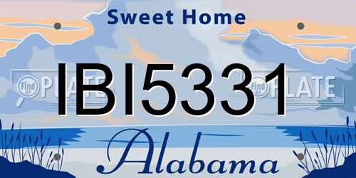 IBI5331 Alabama License Plate