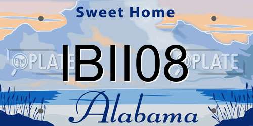 IBII08 Alabama License Plate