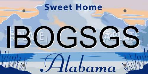 IBOGSGS Alabama License Plate