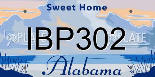 IBP302 Alabama License Plate