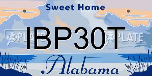 IBP30T Alabama License Plate