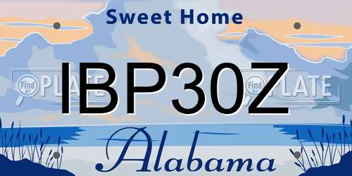 IBP30Z Alabama License Plate
