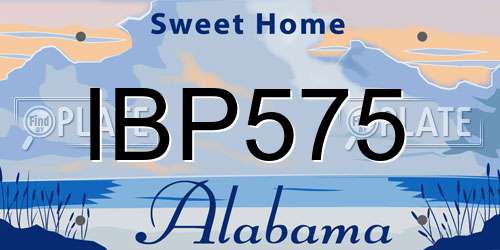IBP575 Alabama License Plate