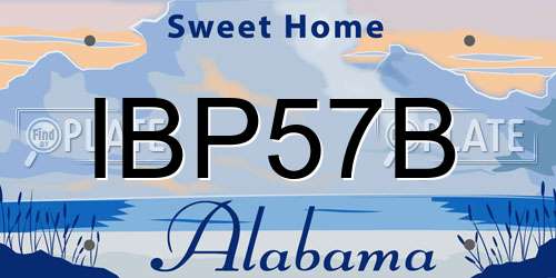 IBP57B Alabama License Plate