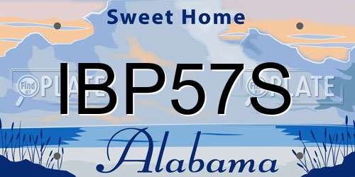 IBP57S Alabama License Plate