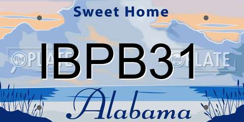 IBPB31 Alabama License Plate