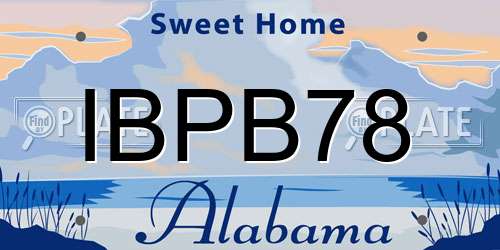 IBPB78 Alabama License Plate
