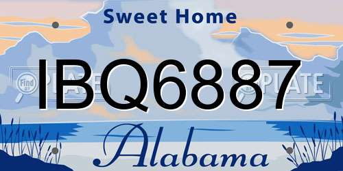 IBQ6887 Alabama License Plate