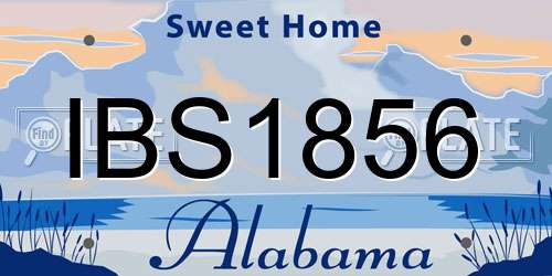 IBS1856 Alabama License Plate