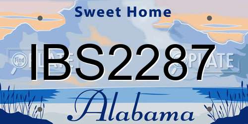 IBS2287 Alabama License Plate