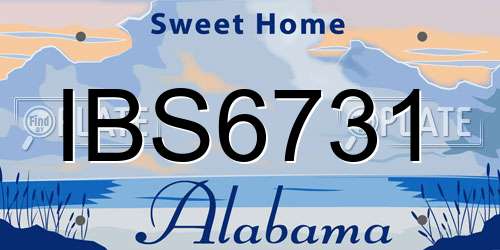 IBS6731 Alabama License Plate