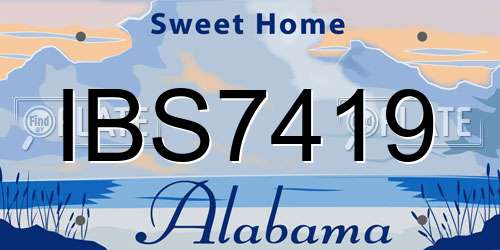 IBS7419 Alabama License Plate