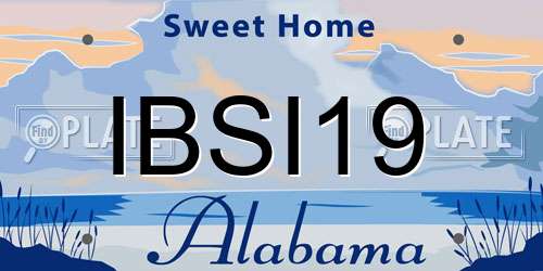IBSI19 Alabama License Plate