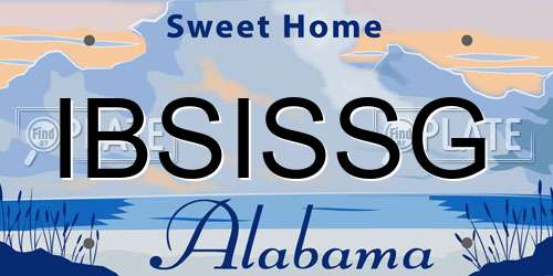 IBSISSG Alabama License Plate