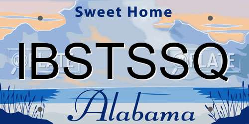 IBSTSSQ Alabama License Plate