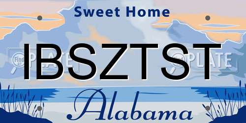 IBSZTST Alabama License Plate