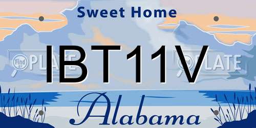 IBT11V Alabama License Plate