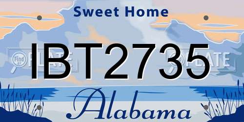 IBT2735 Alabama License Plate
