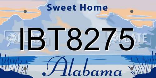 IBT8275 Alabama License Plate