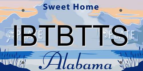 IBTBTTS Alabama License Plate