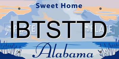 IBTSTTD Alabama License Plate