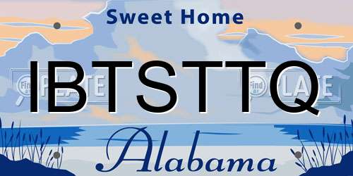 IBTSTTQ Alabama License Plate