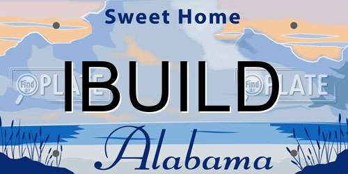 IBUILD Alabama License Plate