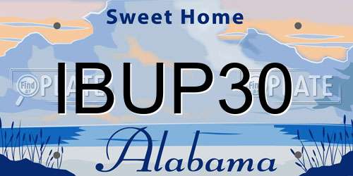 IBUP30 Alabama License Plate