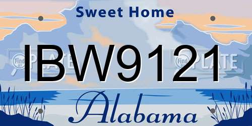 IBW9121 Alabama License Plate
