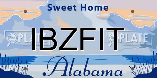 IBZFIT Alabama License Plate