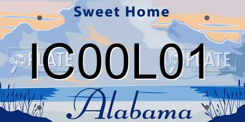IC00L01 Alabama License Plate