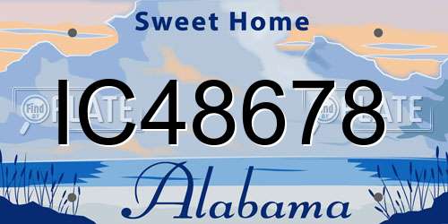 IC48678 Alabama License Plate