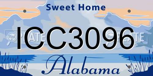 ICC3096 Alabama License Plate