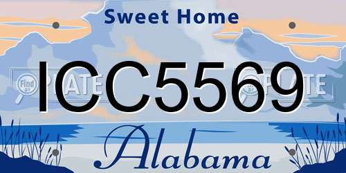 ICC5569 Alabama License Plate