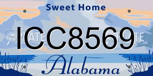 ICC8569 Alabama License Plate