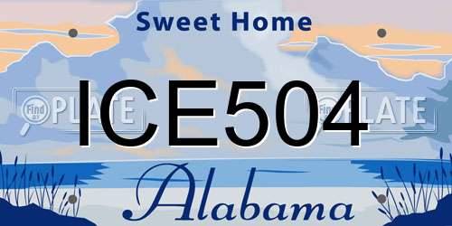 ICE504 Alabama License Plate