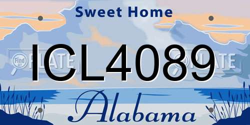 ICL4089 Alabama License Plate