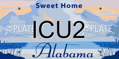 ICU2 Alabama License Plate