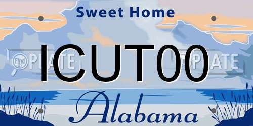ICUT00 Alabama License Plate