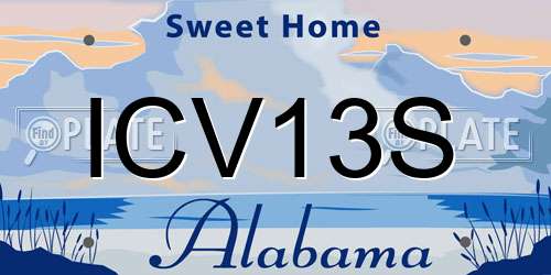 ICV13S Alabama License Plate