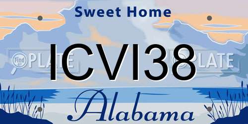ICVI38 Alabama License Plate