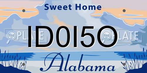 ID0I5O Alabama License Plate