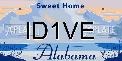 ID1VE Alabama License Plate